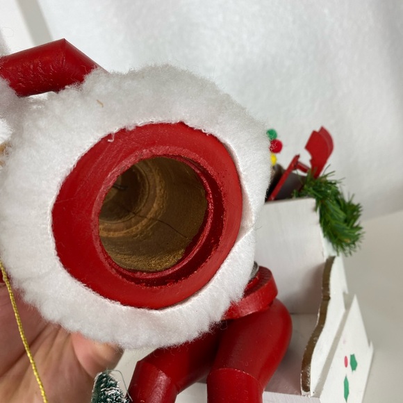 Vintage Wooden Hand Made Smoking Figurines Oregon Mauchleys 1990’s Santa Frosty - Picture 13 of 14